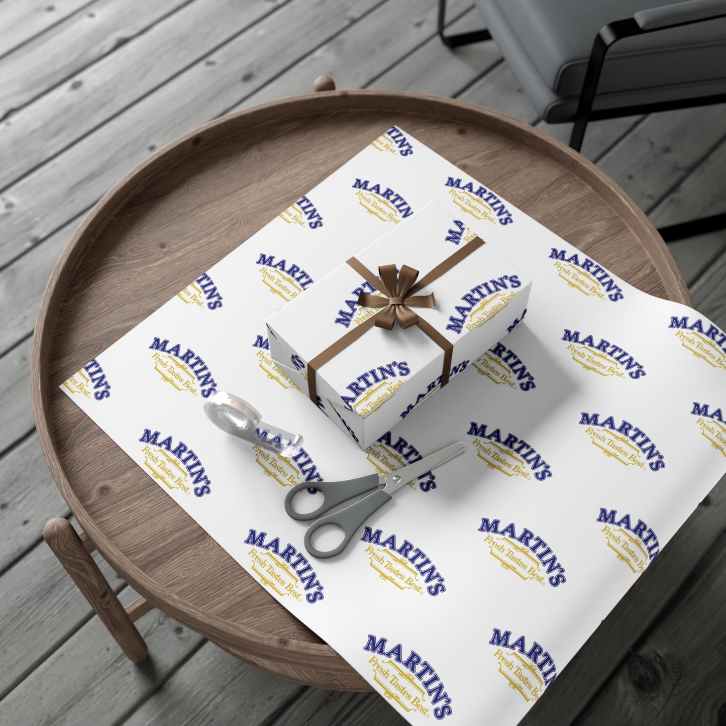 White Martin's Logo Gift Wrapping Paper