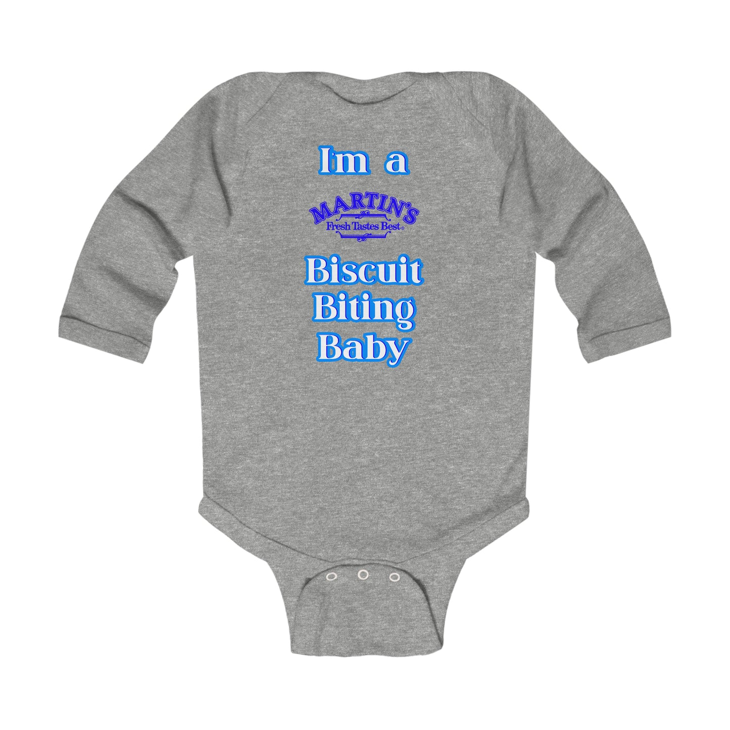 Martin's Biscuit Biting Baby Long Sleeve Onesie