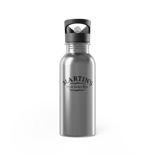 Martin's Stainless Steel Water Bottle With Straw, 20oz