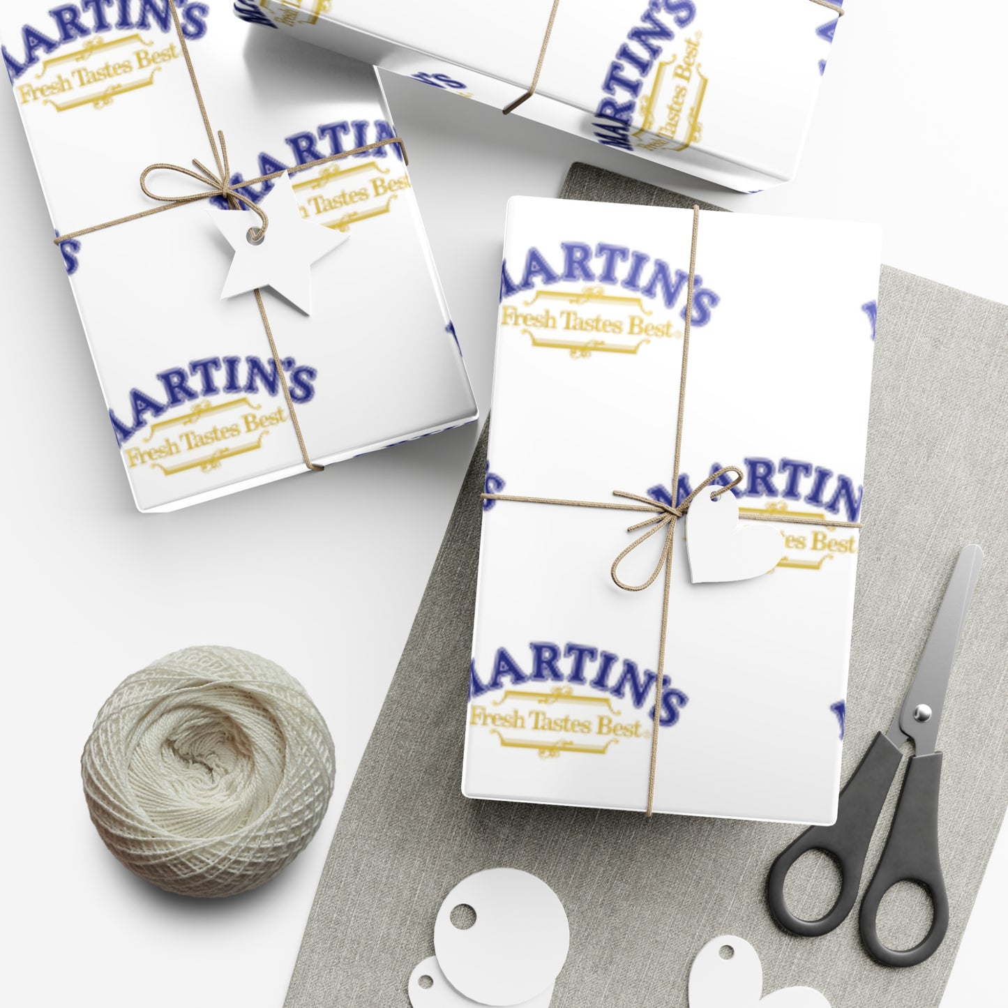 White Martin's Logo Gift Wrapping Paper