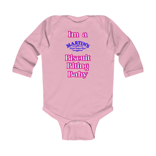 Martin's Biscuit Biting Baby Long Sleeve Onesie