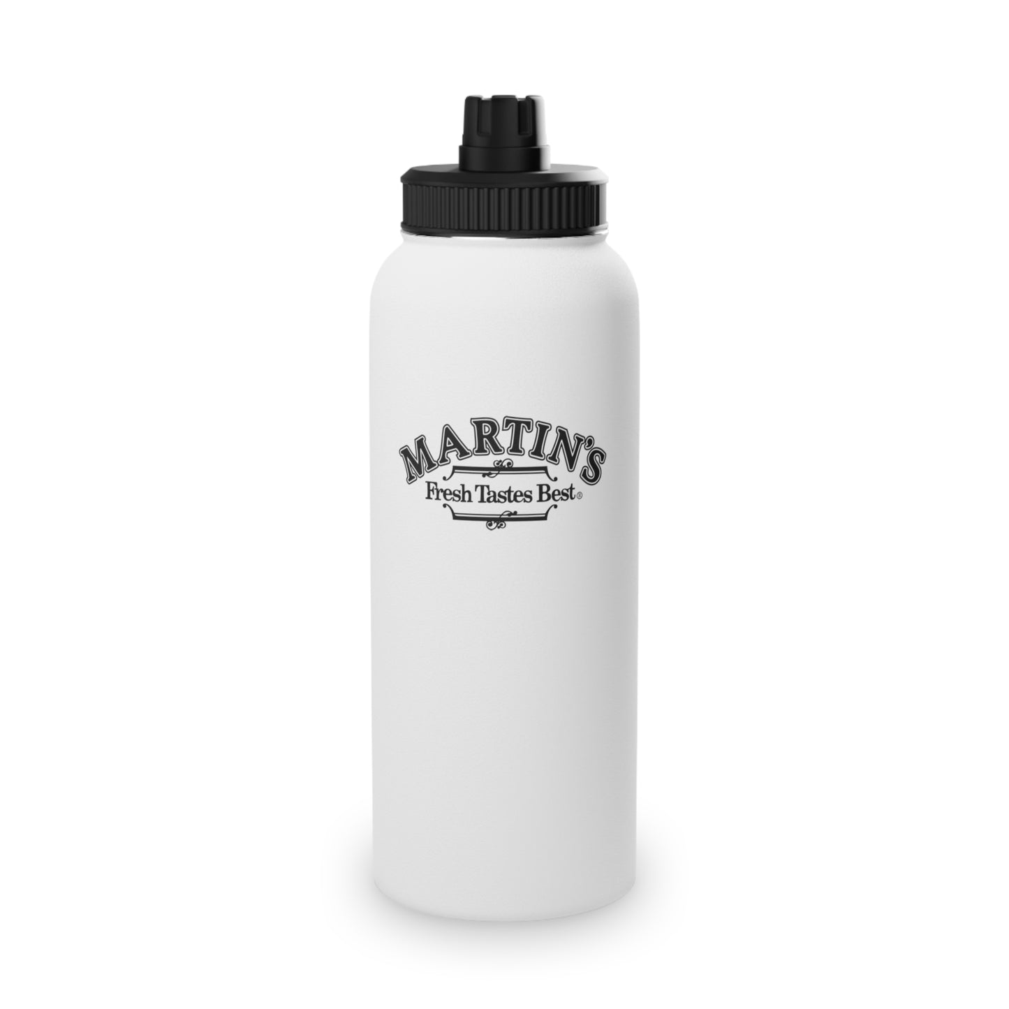 Martin's Stainless Steel Water Bottle W/Sports Lid
