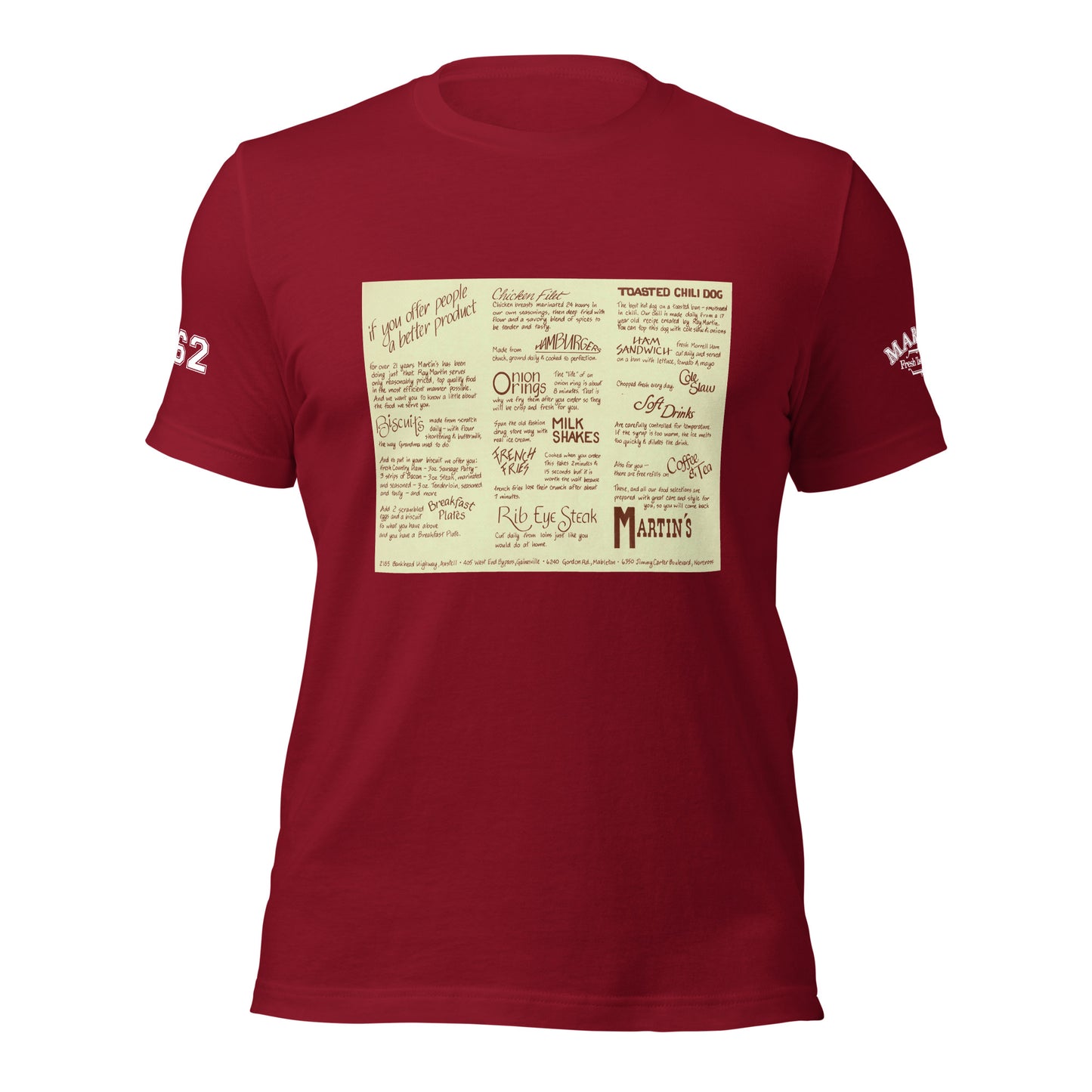 Vintage 1980s Menu T-shirt