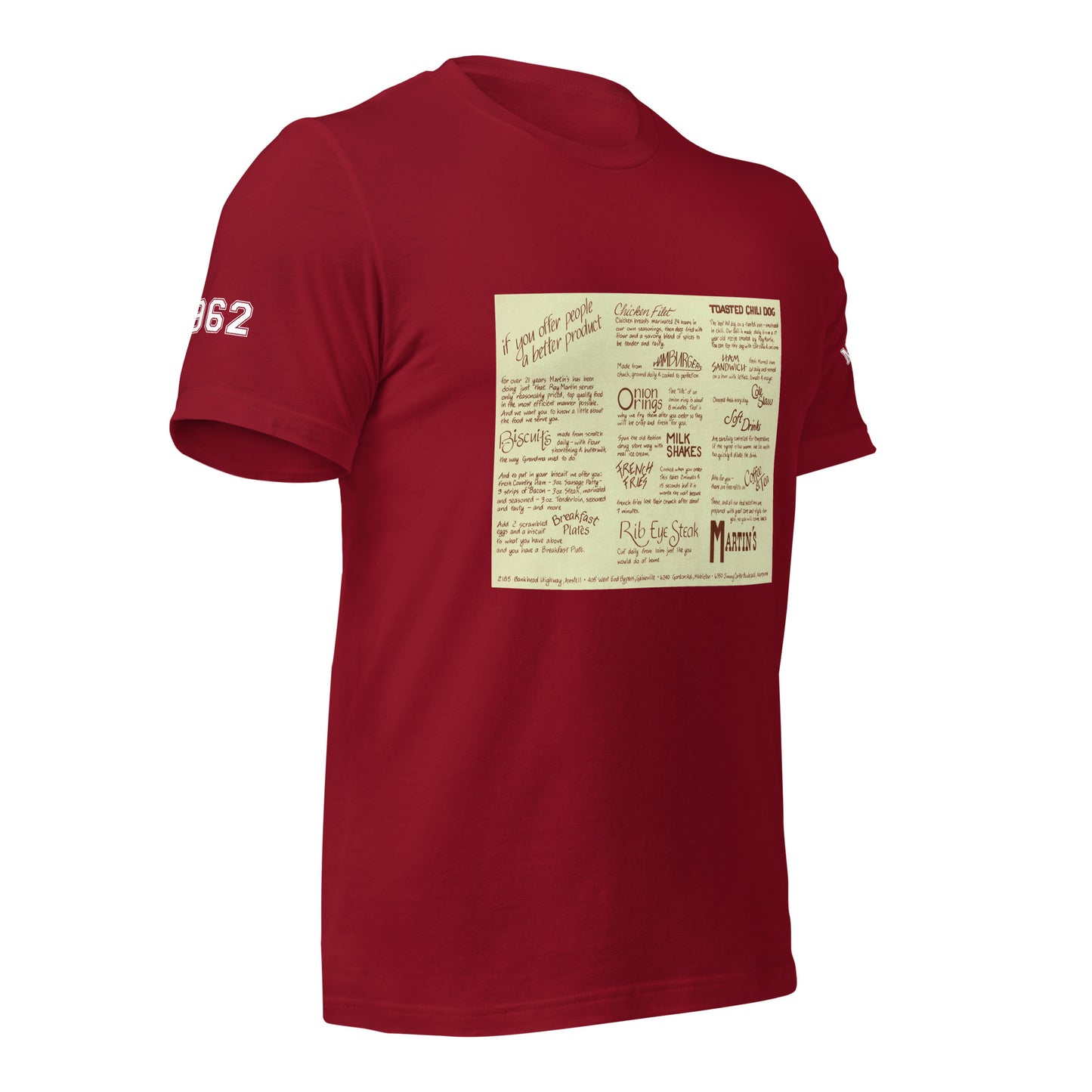 Vintage 1980s Menu T-shirt