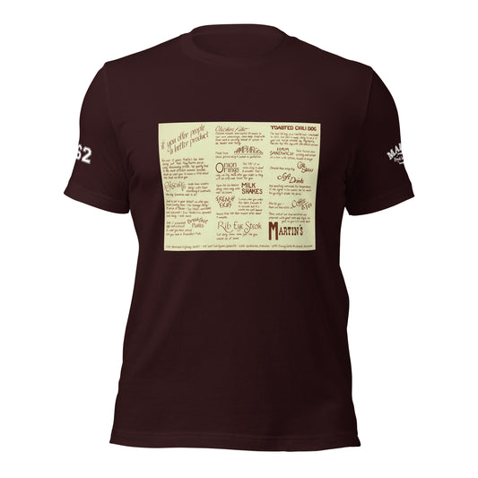 Vintage 1980s Menu T-shirt