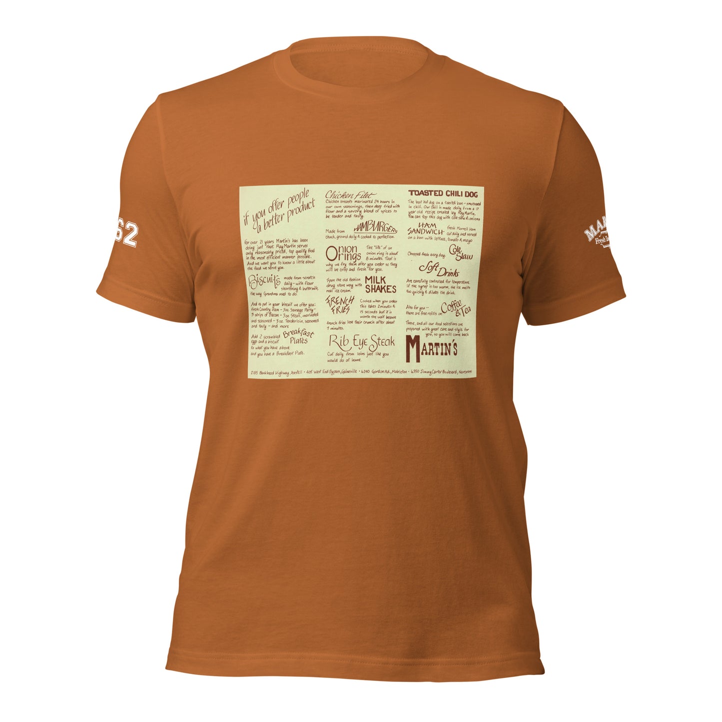 Vintage 1980s Menu T-shirt