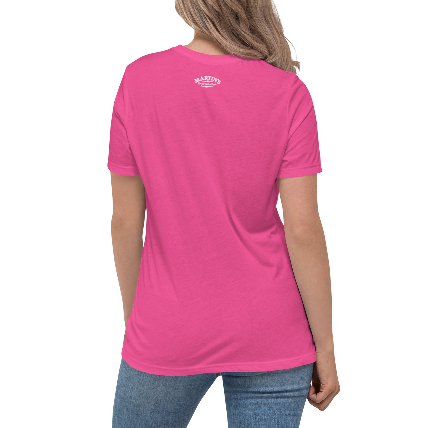 Women's Fresh Tastes Best Martin's Slogan Relaxed T-Shirt