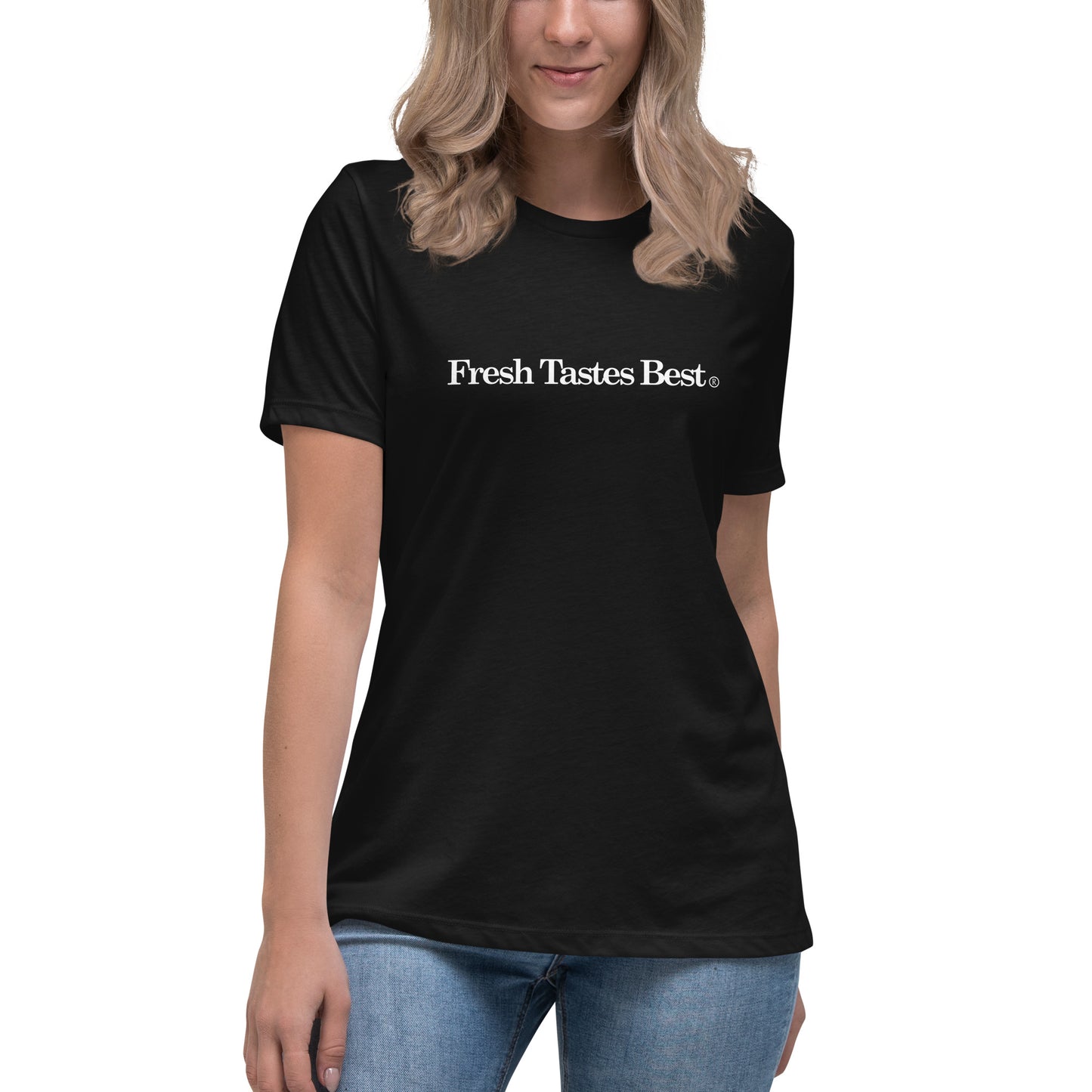 Women's Fresh Tastes Best Martin's Slogan Relaxed T-Shirt