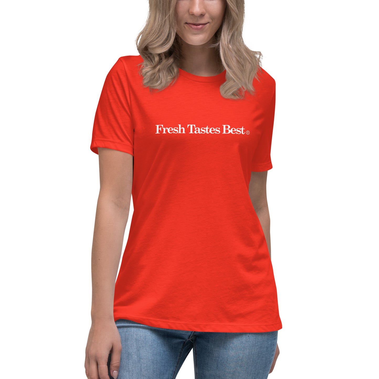 Women's Fresh Tastes Best Martin's Slogan Relaxed T-Shirt