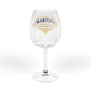 Personalized 12oz Wine Glass — Elegant Vintage Crest "Martin's" Design