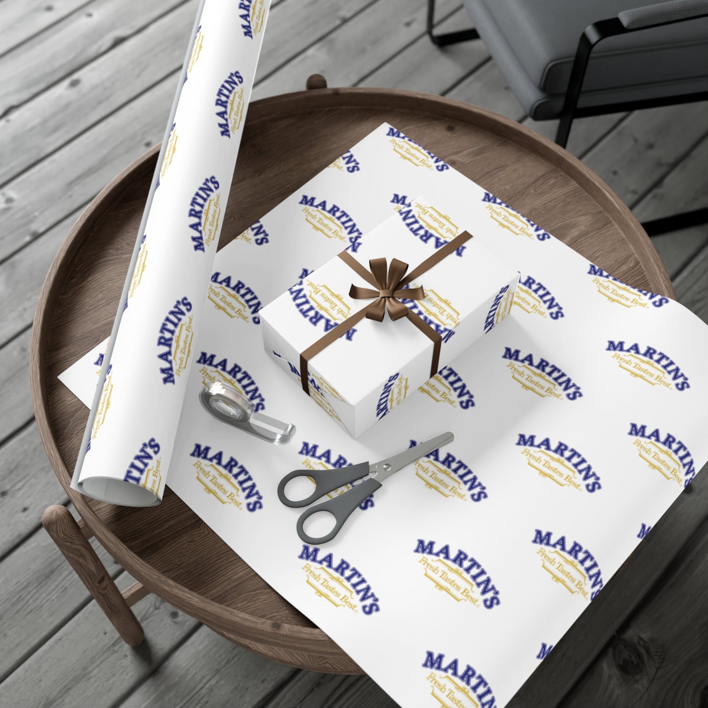 White Martin's Logo Gift Wrapping Paper