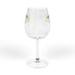 Personalized 12oz Wine Glass — Elegant Vintage Crest "Martin's" Design