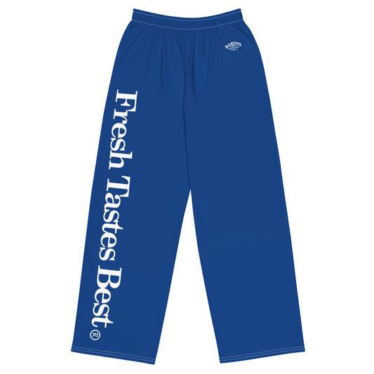 Blue Fresh Tastes Best Martin's Slogan Unisex Wide-leg Pants