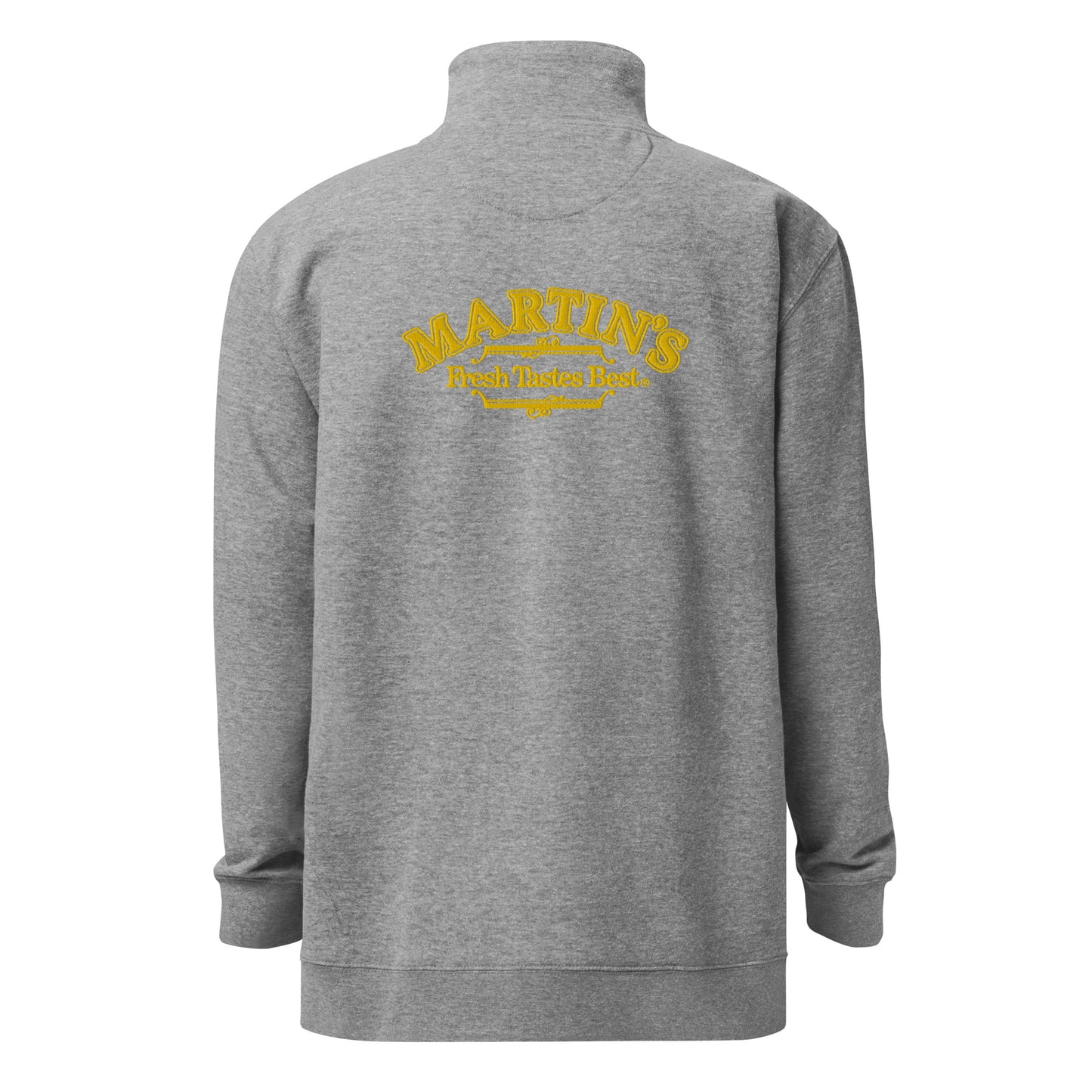 Embroidered Logo Fleece Pullover - Gold