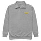 Embroidered Logo Fleece Pullover - White/Gold