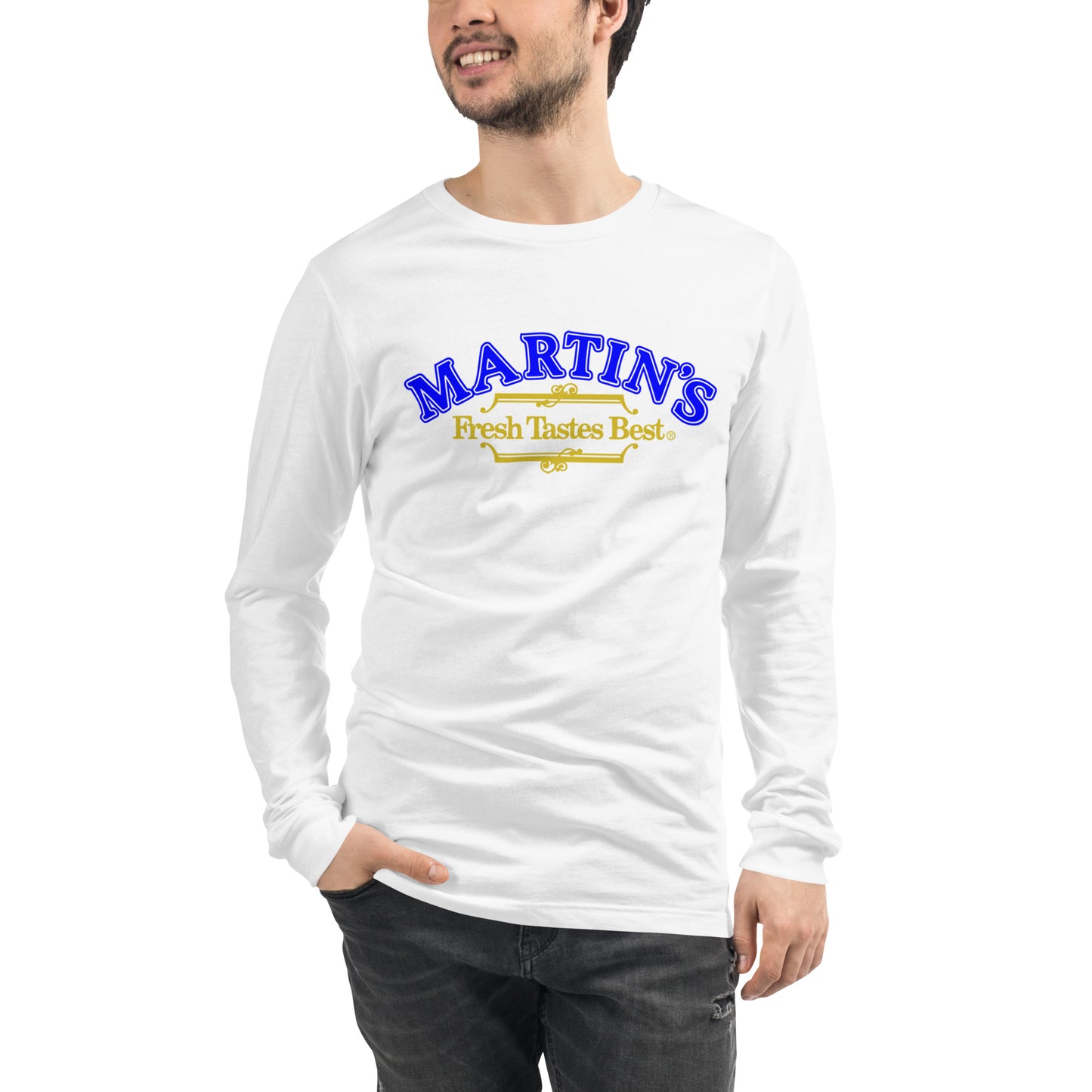 Logo Long Sleeve Follow Me to Martin's Tee - White