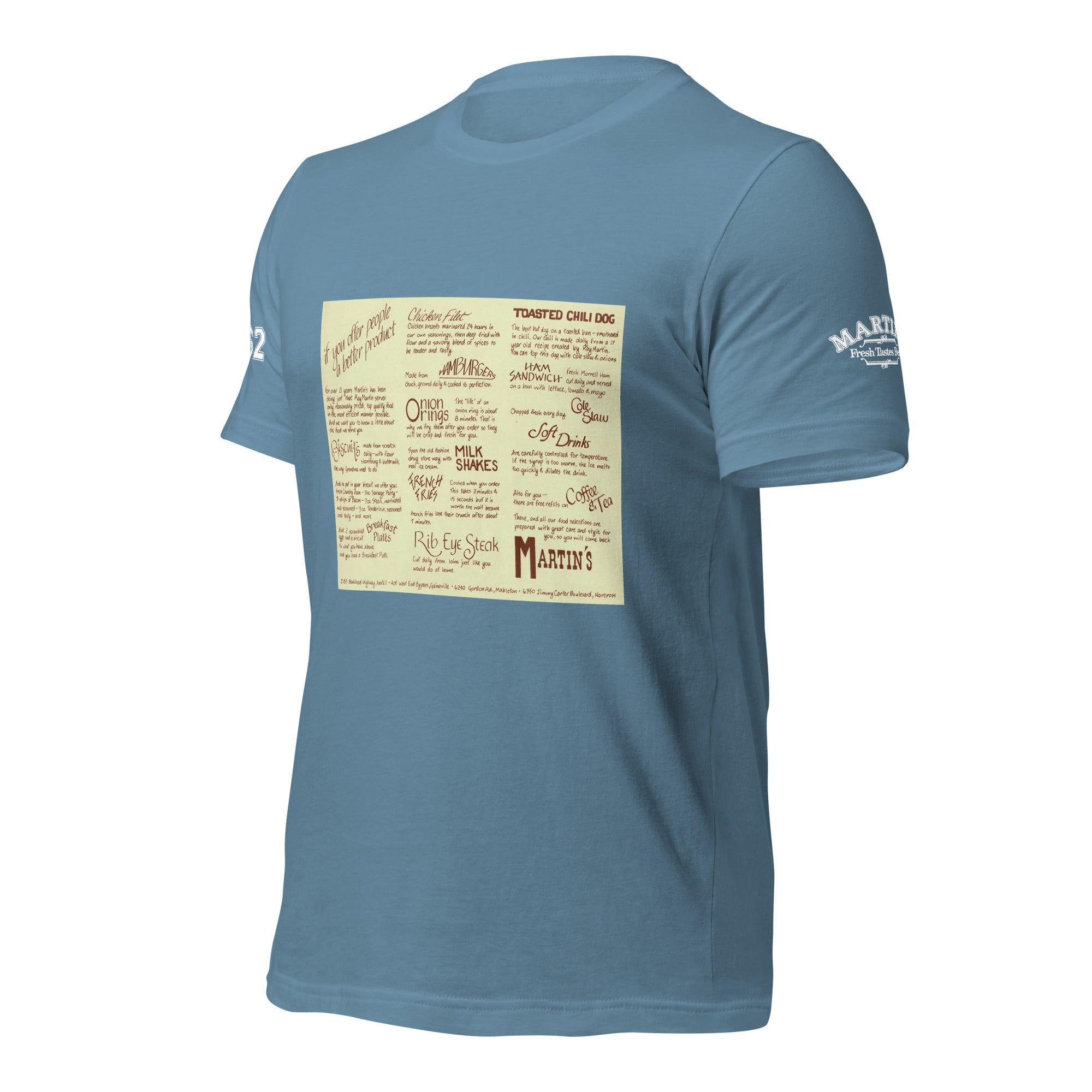 Vintage 1980s Menu T shirt